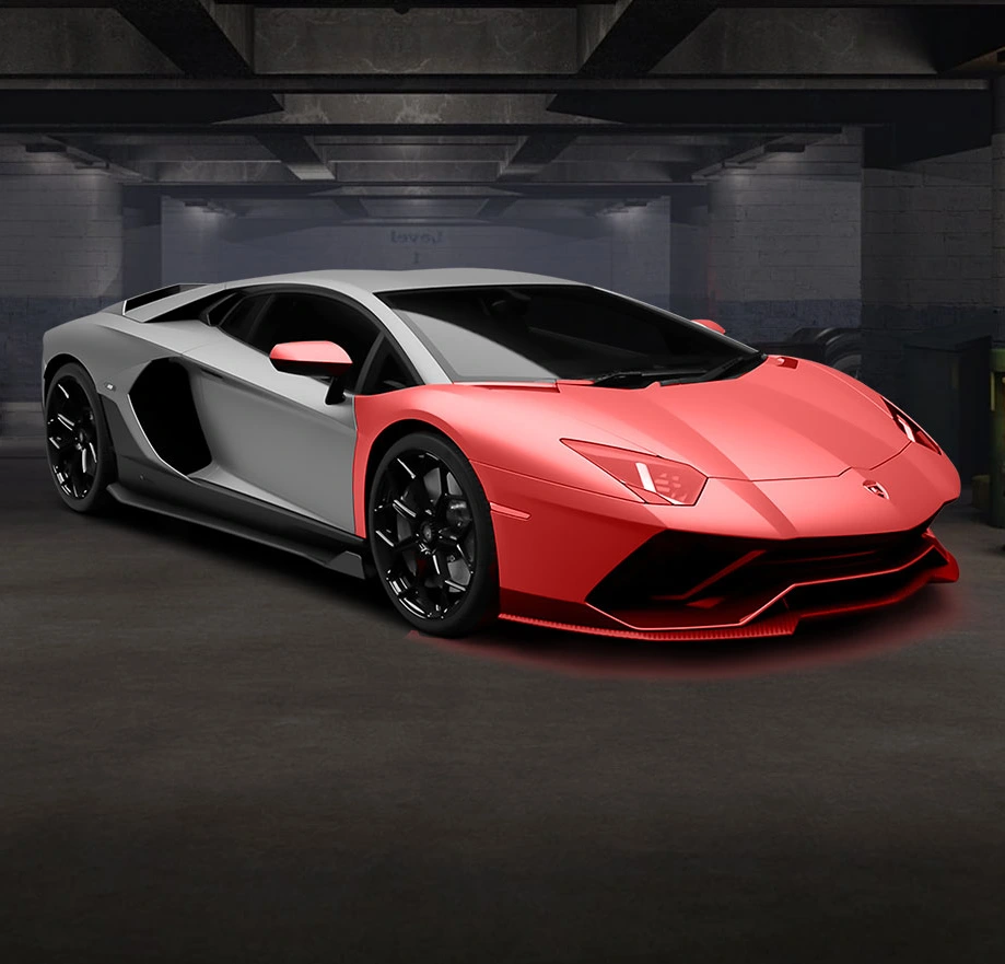 Picture of full front end paint protection film on Lamboghini Aventador