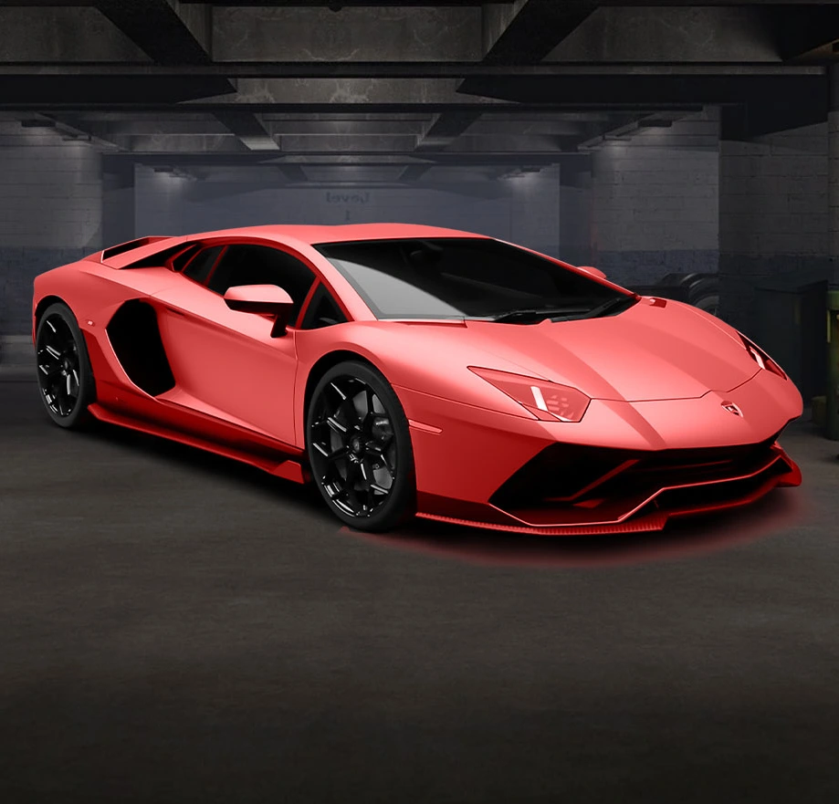 Picture of full car paint protection film on a Lamboghini Aventador car.